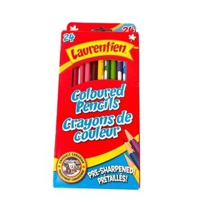 Laurentien 24 Pre-sharpened Coloured Pencils Brand New Discontinued